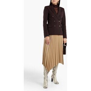 Derek Lam 10 Crosby Sandra Double Breasted Slit Blazer Chocolate Womens Size 2